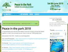 Tablet Screenshot of peaceinthepark.org.uk